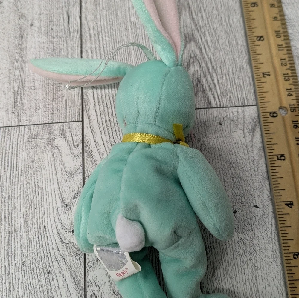 Ty hippity Pastel Green Bunny with Yellow Ribbon